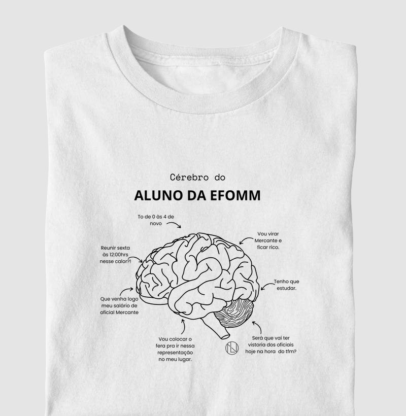 Camiseta Cerebro do Aluno da EFOMM