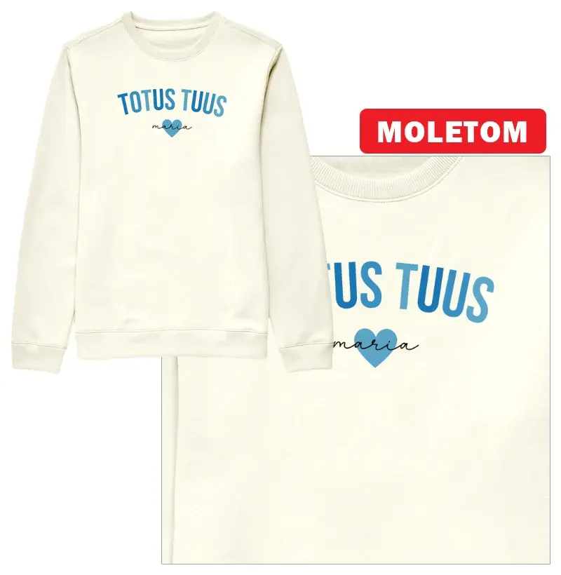 Totus Tuus Maria Moletom Sem Capuz