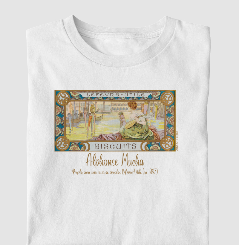 Projeto para uma caixa de biscoitos Lefèvre-Utile de Alphonse Mucha