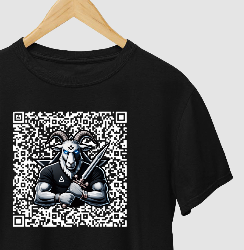 Camiseta QR Bode 3 - Mr. GADU - Preta