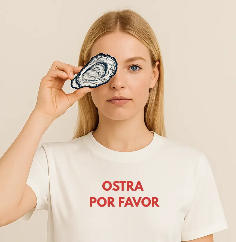 Camiseta Ostra Por Favor Vermelho