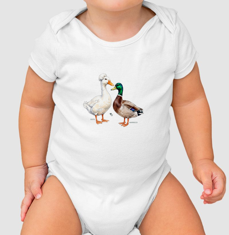 Aves - Pato e Marreco - Body Infantil