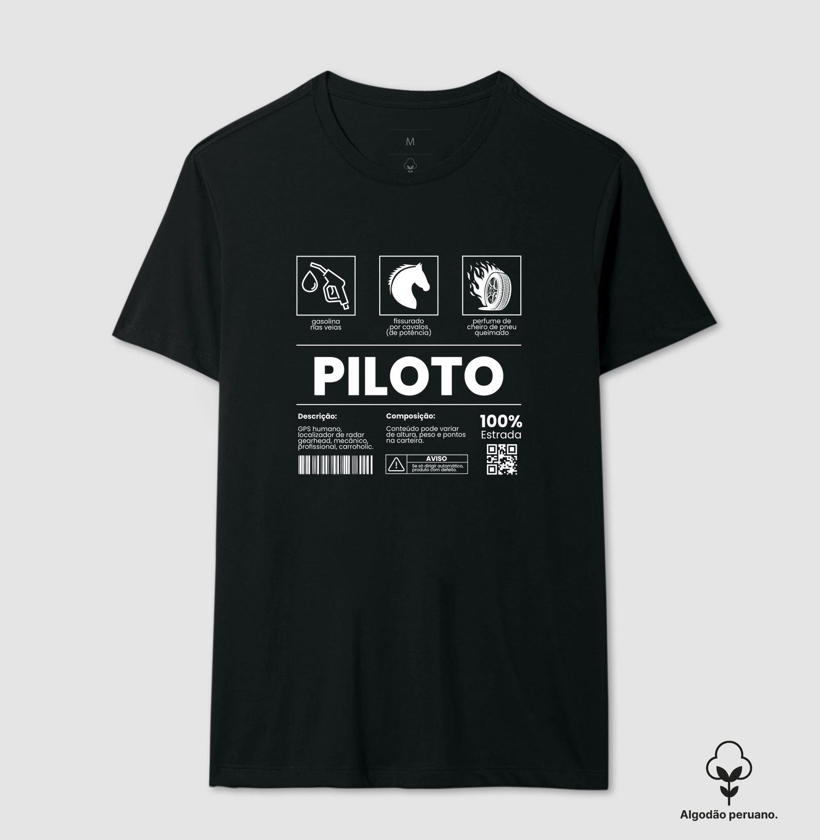 Composição Piloto - Camiseta Algodão Peruano