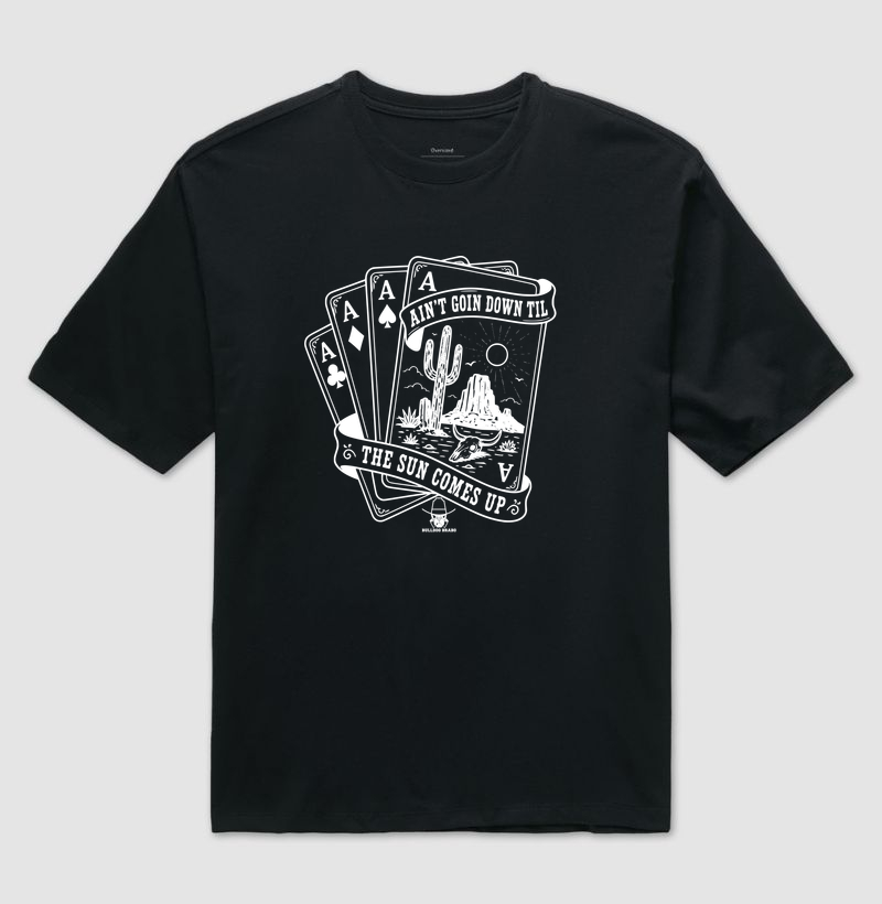 Não vou dormir até o sol nascer Country Western - Camiseta Oversized