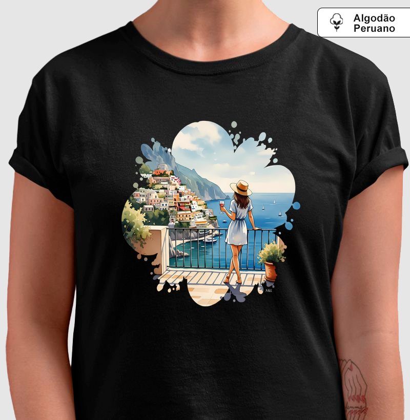 Camiseta Algodão Peruano - Charme de Capri 