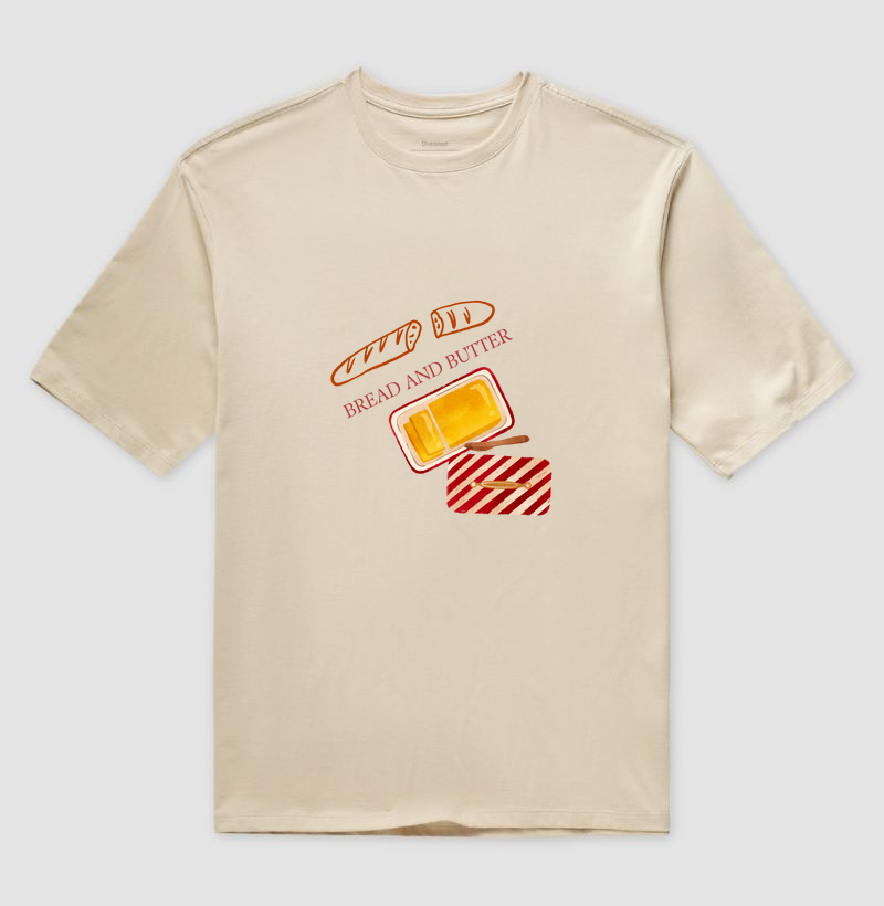 Camiseta Oversized Baguete Bread and Butter 