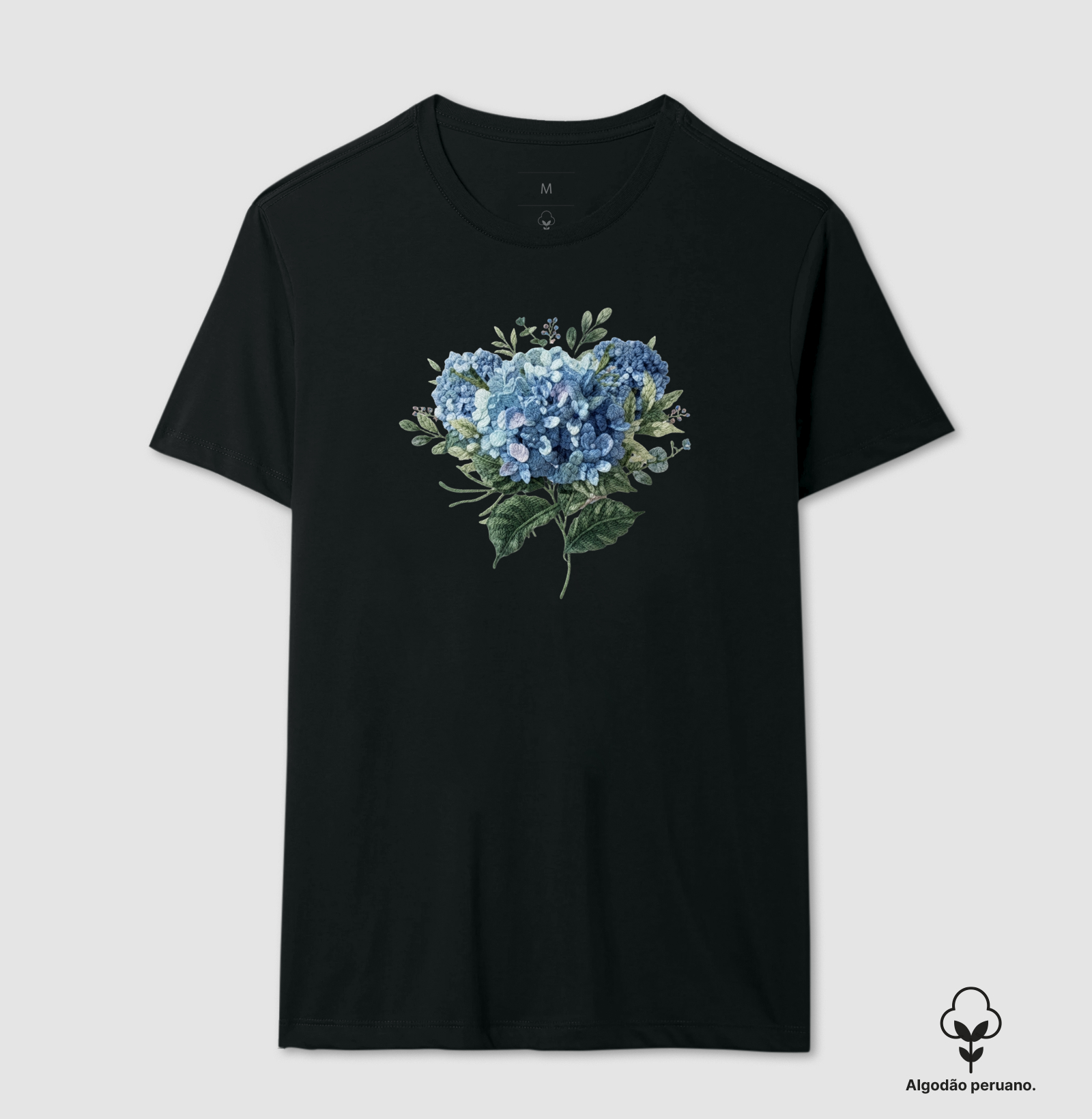 Hortênsia  - Camiseta Algodão Peruano