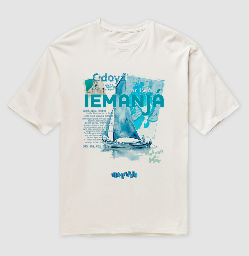 oversized IEMANJÁ oração unissex
