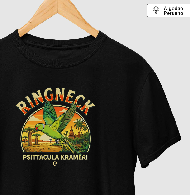 Camiseta Algodão Peruano Ringneck Sunset