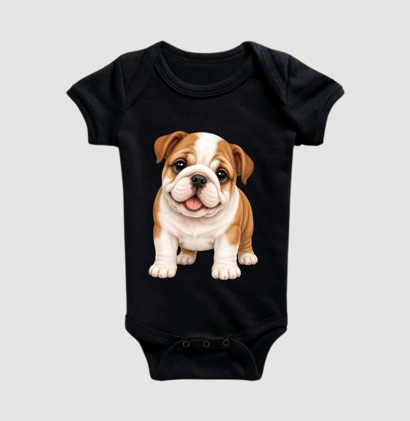 Bulldog (Buldogue) Inglês - Desenho Animado - Body Infantil