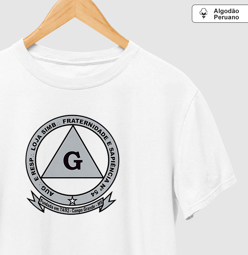 CAMISETA ALGODÃO PERUANO ARLS FRATERNIDADE E SAPIÊNCIA Nº54 - Mr. GADU