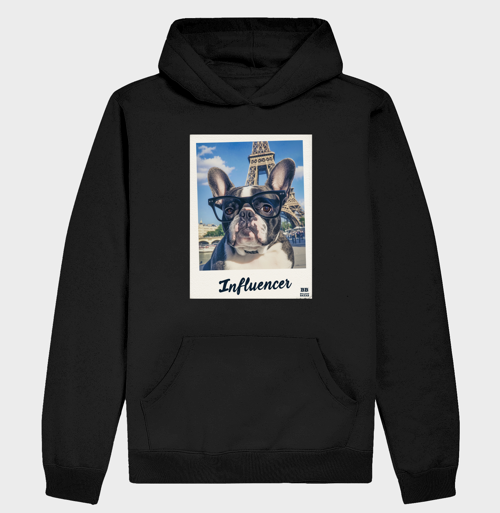 Moletom Bulldog Frances "Influencer (Preto e Branco)"