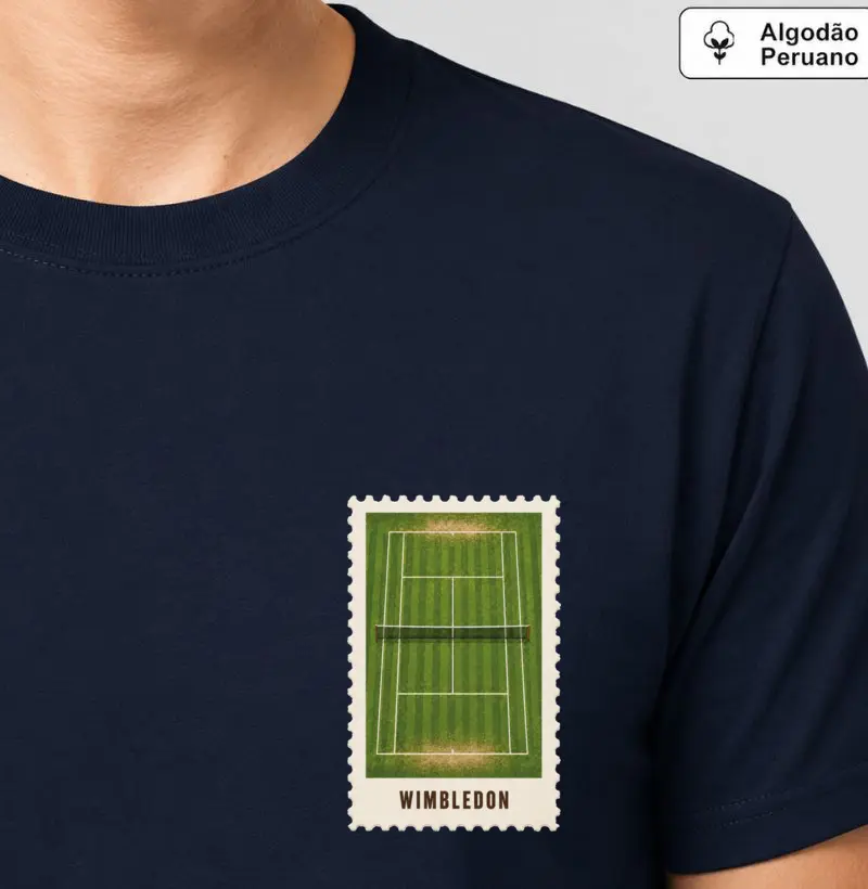 Camiseta Peruano Selo Wimbledon (masculino e feminino) - Camiseta Algodão Peruano