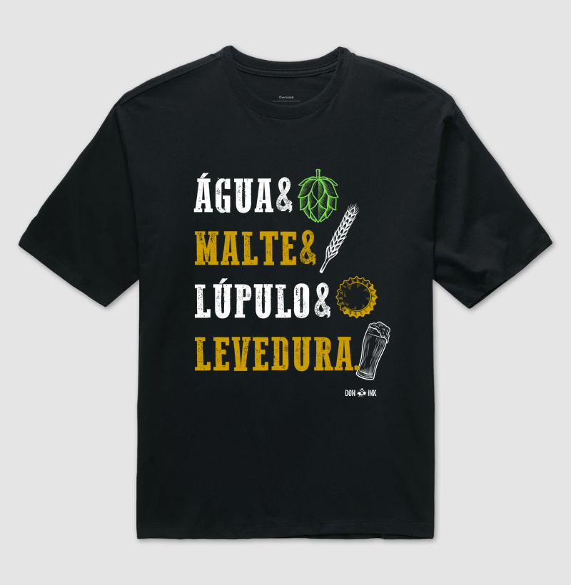 Água, Malte, Lúpulo e Levedura