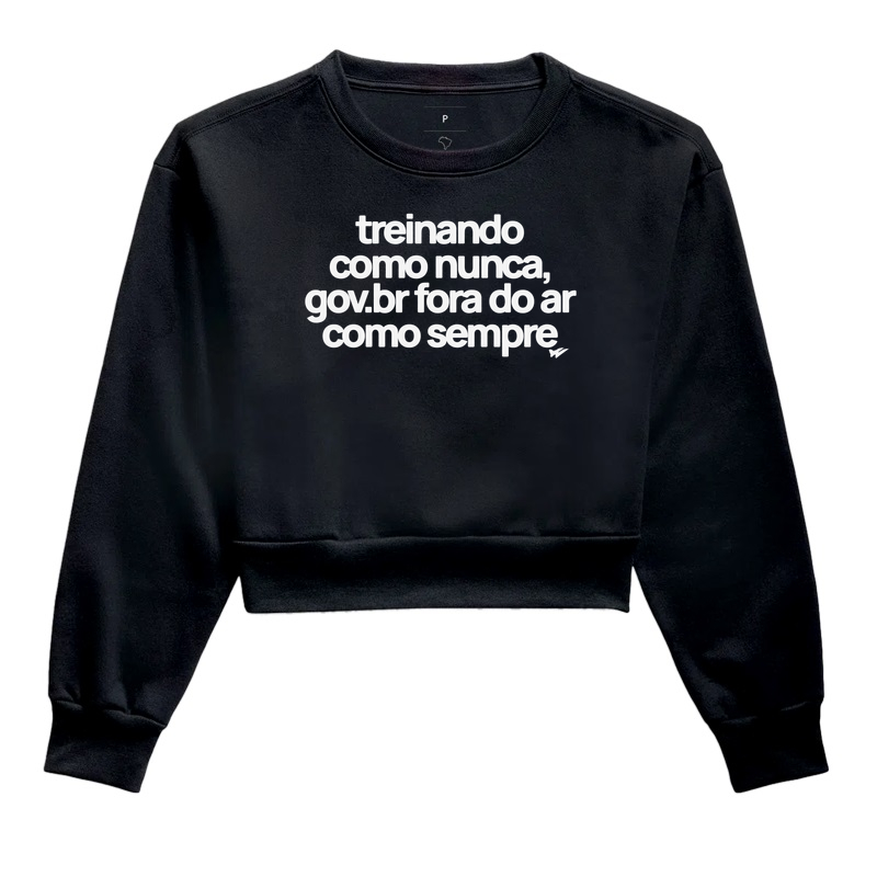 TREINANDO COMO NUNCA - Cropped Moletom