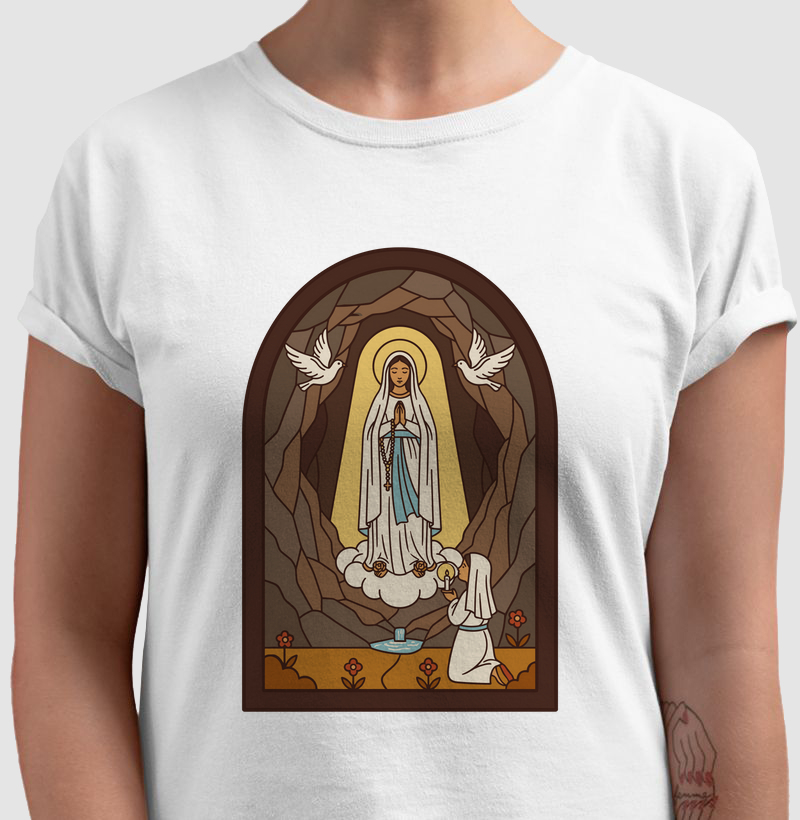 Nossa Senhora de Lourdes e a Bernadette