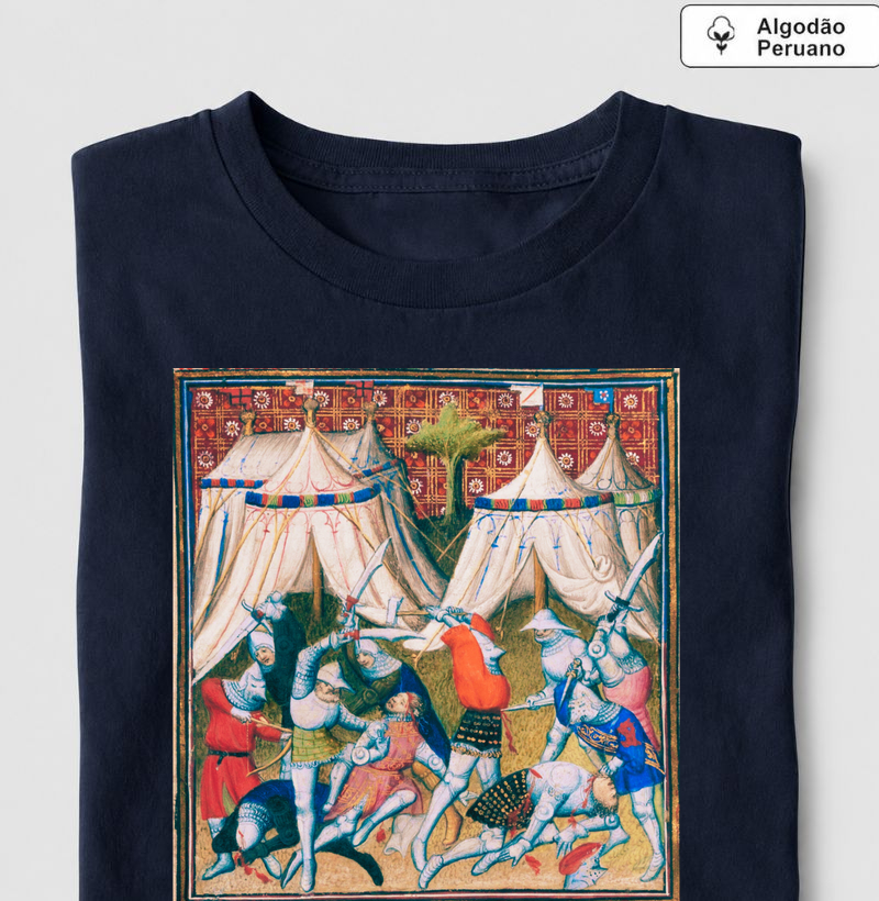 Camiseta Algodão Peruano A Noite das Lâminas – Conflito Medieval em Campo - Camiseta Algodão Peruano