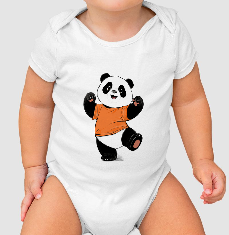 Body Infantil Panda, Pandinha