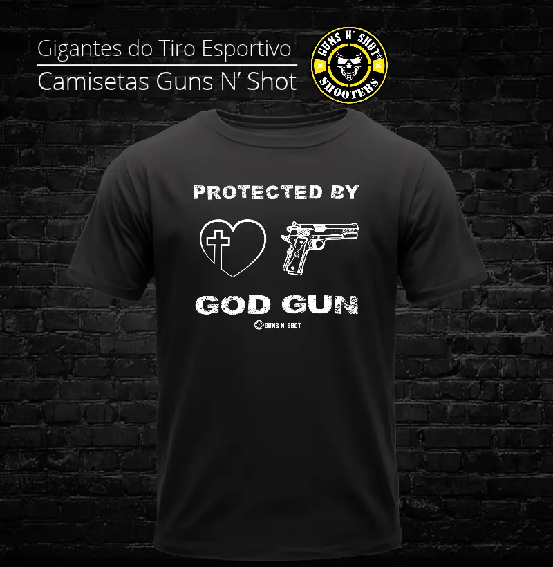 Protected by God Gun CAC Tiro Esportivo - Camiseta