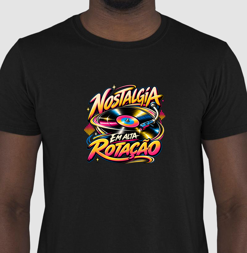 Nostalgia em rotação - Camiseta