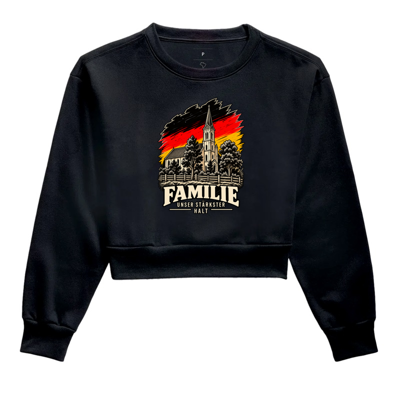 Familie — Unser stärkster Halt - Cropped Moletom