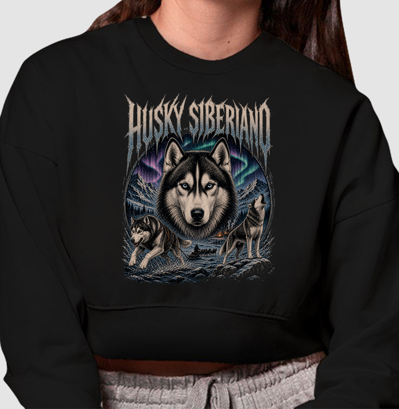 Moletom Cropped Husky Siberiano