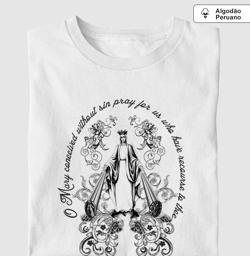 Camiseta Algodão Peruano Medalha P&B