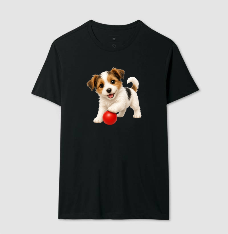 Jack Russell Pelo Longo - Desenho Animado - Camiseta