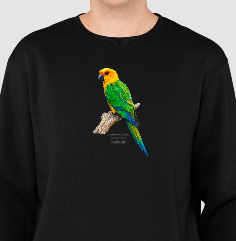 Traços Alados - Jandaia-verdadeira - Moletom
