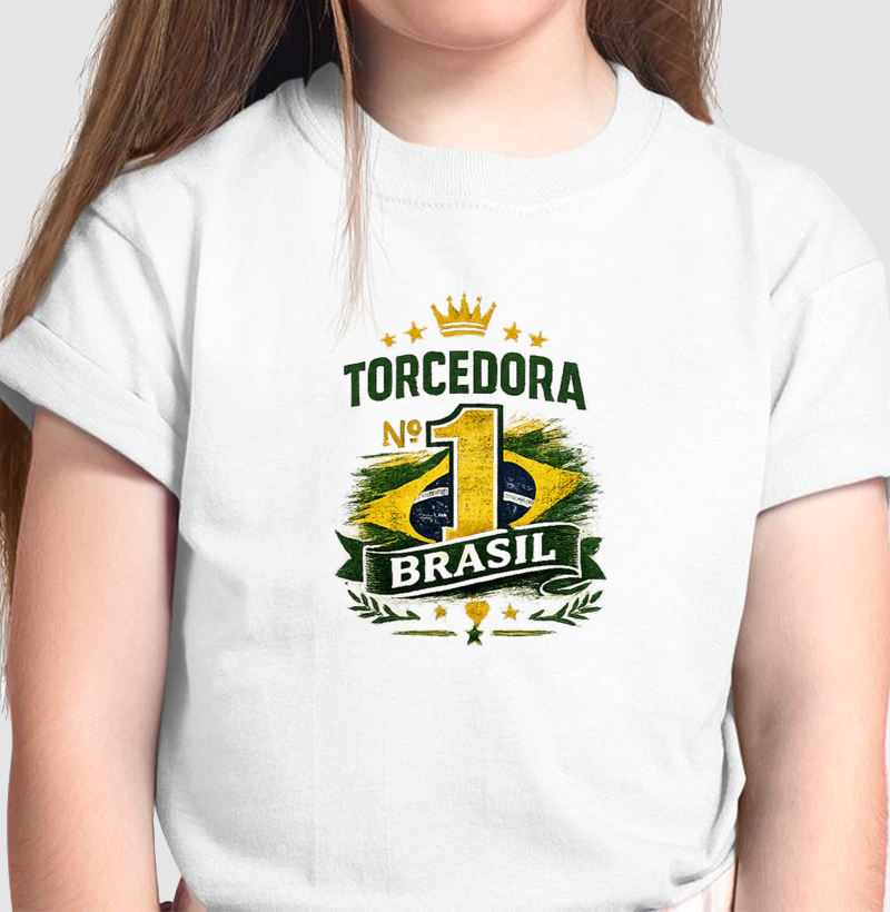 🇧🇷👑 Camiseta Torcedora Nº1 Brasil – A Rainha da Torcida Brasileira!
