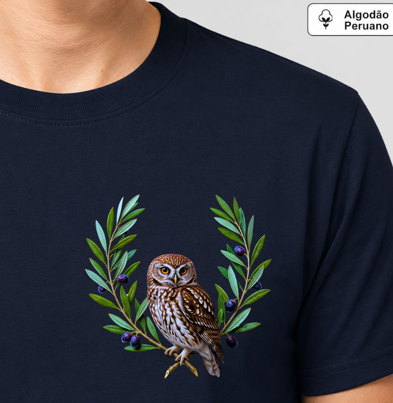 Atena — Raízes da Sabedoria - Camiseta Algodão Peruano