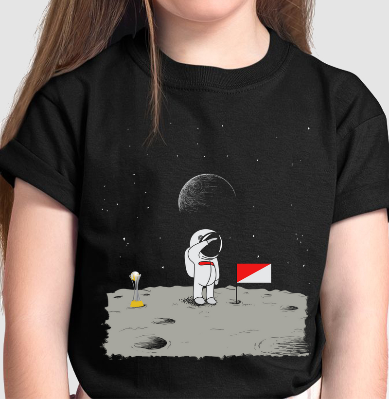 Camiseta Infantil Astronauta Vermelho do Sul