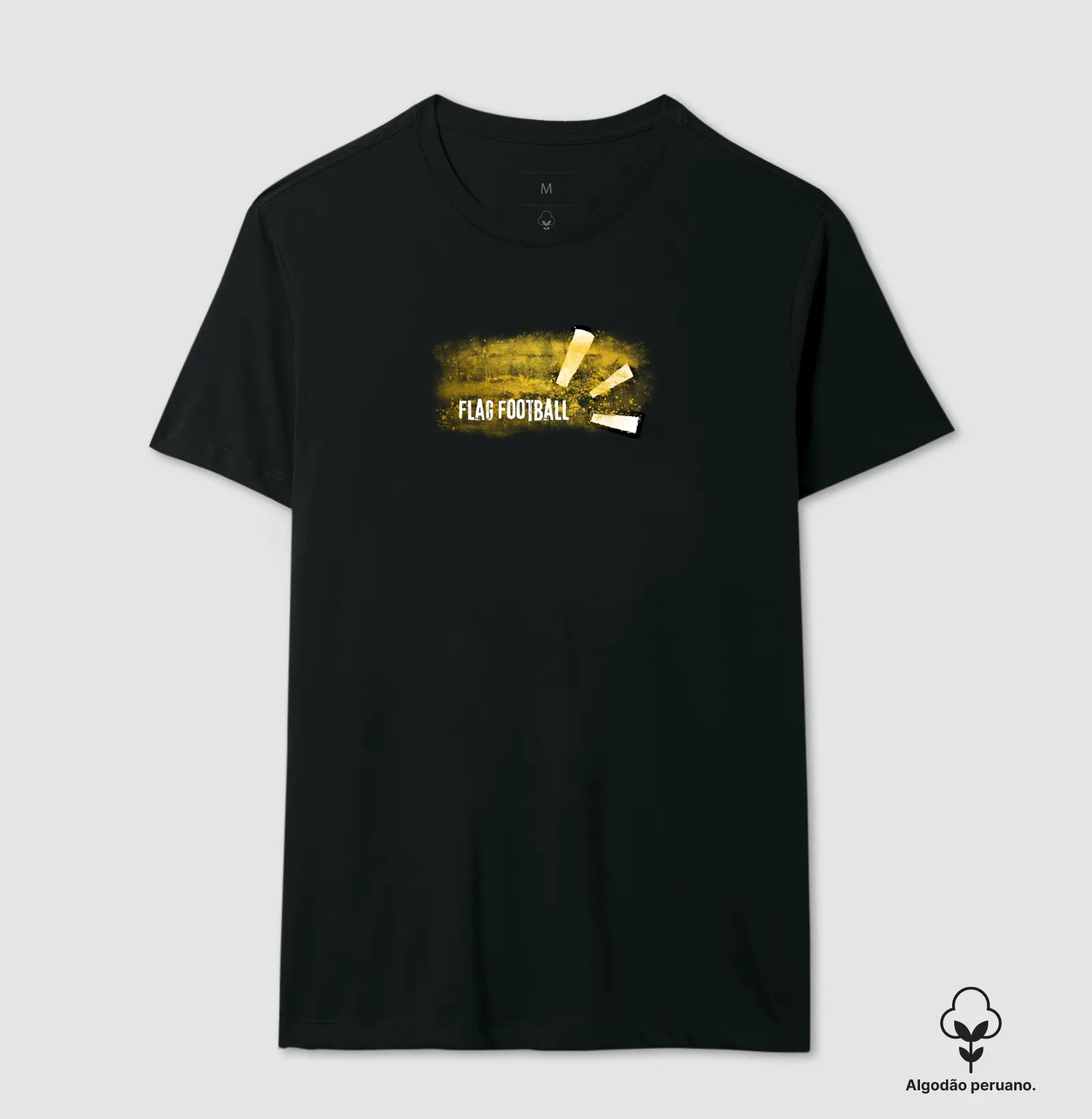 Camiseta algodão peruano "FlagFootball Golden Dust"