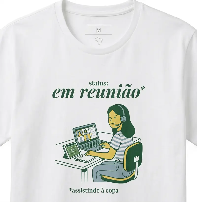 em reunião*