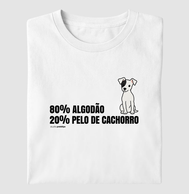 80% Algodão 20% Pelo de Cachorro