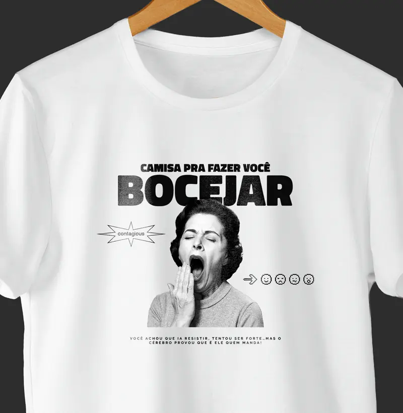 Camisa pra fazer você bocejar