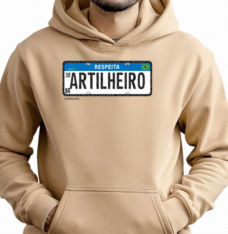 Placa Artilheiro Moleton com Capuz