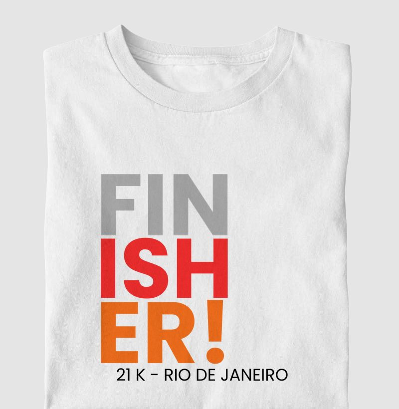 Camiseta Meia Maratona - Finisher 21K Rio de Janeiro