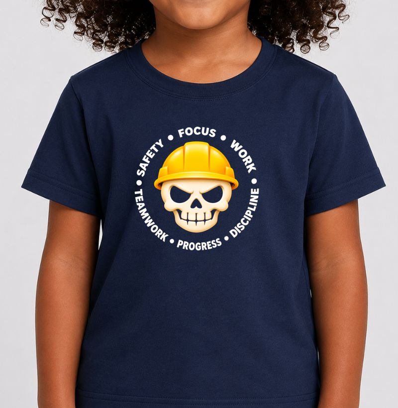 Emoji Caveira Focada - Camiseta Infantil