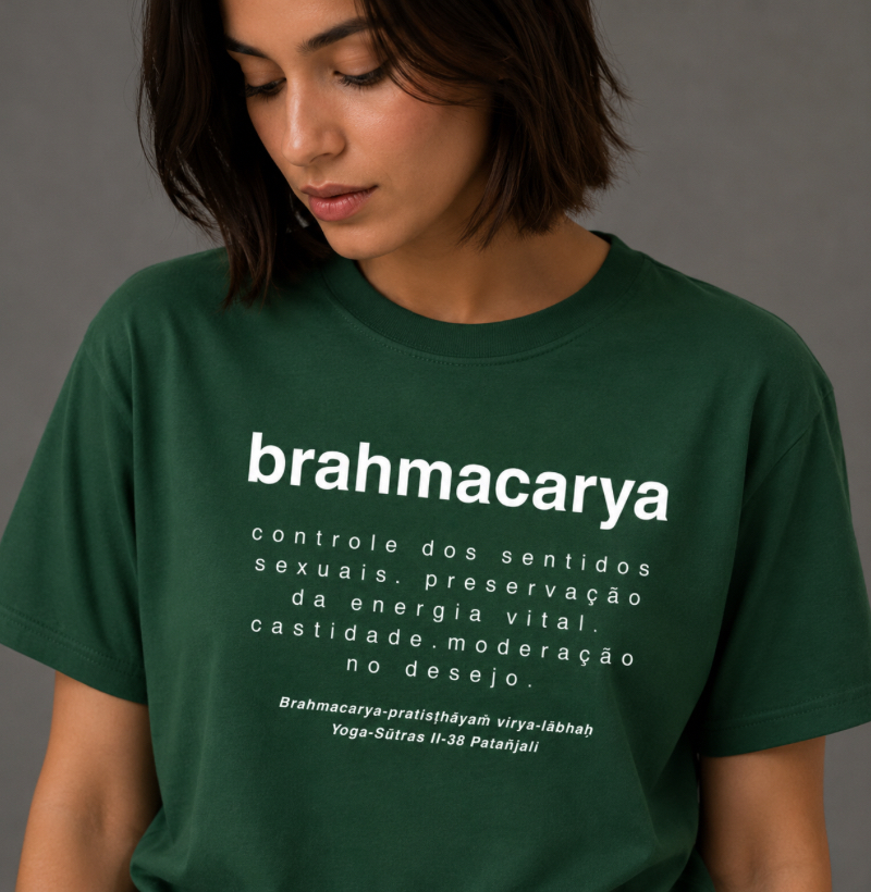 Camiseta Brahmacarya – Yoga Sūtras de Patañjali