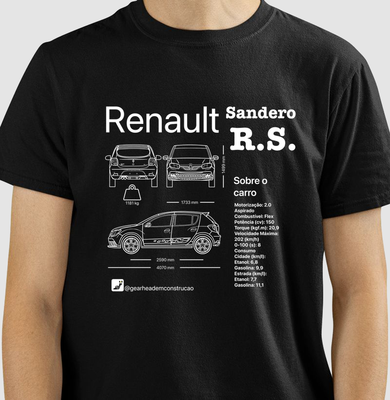 MAIS VENDIDAS - Camiseta - Blueprint Renault Sandero RS