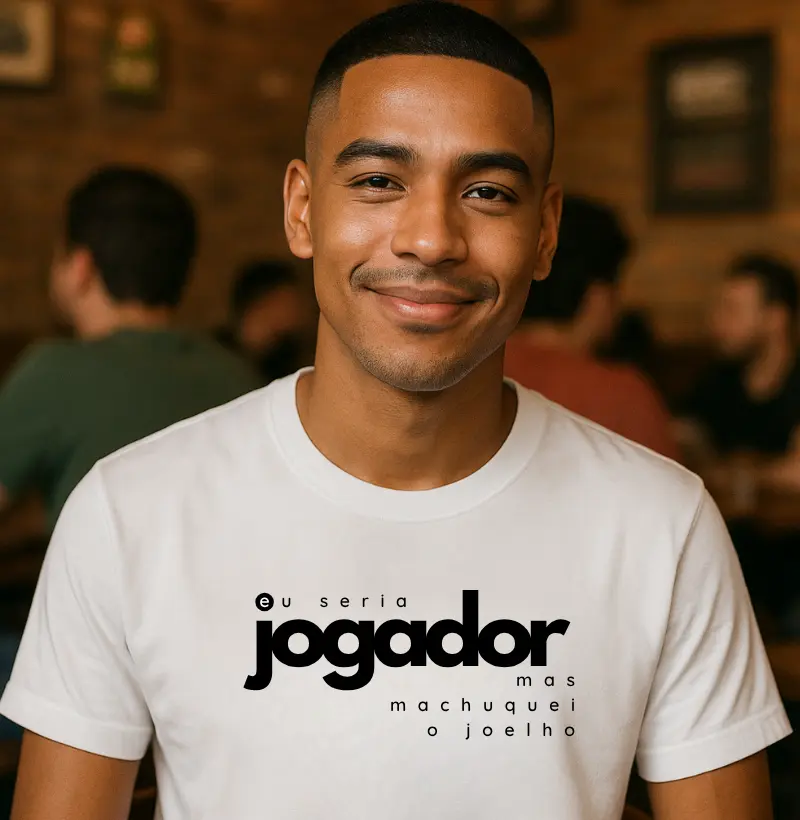 Eu seria jogador, mas machuquei o joelho