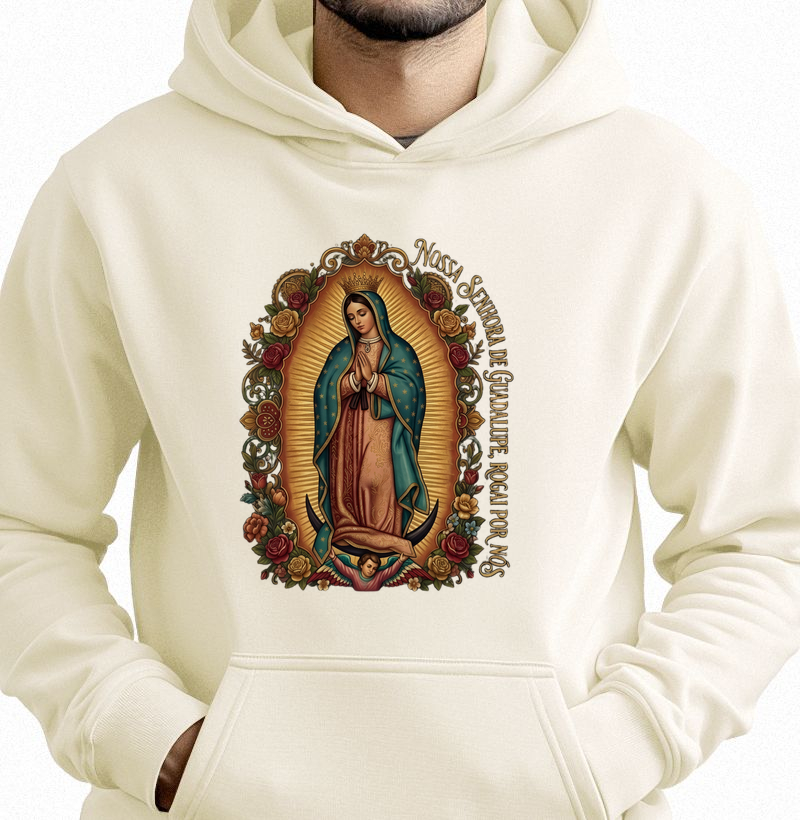 Hoodie Moletom Nossa Senhora de Guadalupe Rogai Por Nós