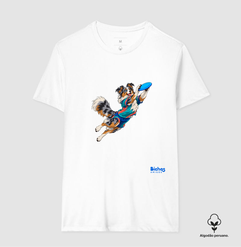 Pastor Australiano - Camiseta Algodão Peruano