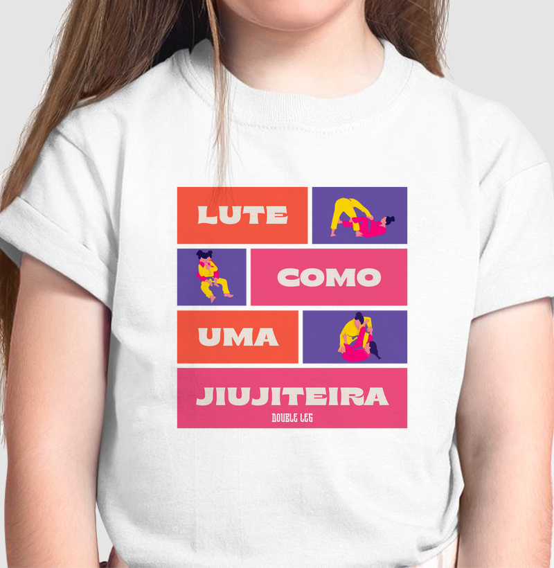 Camiseta infantil "Lute como uma jiujiteira"