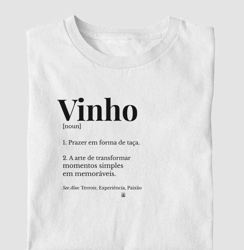 Camiseta Vinho — Wine Dictionary