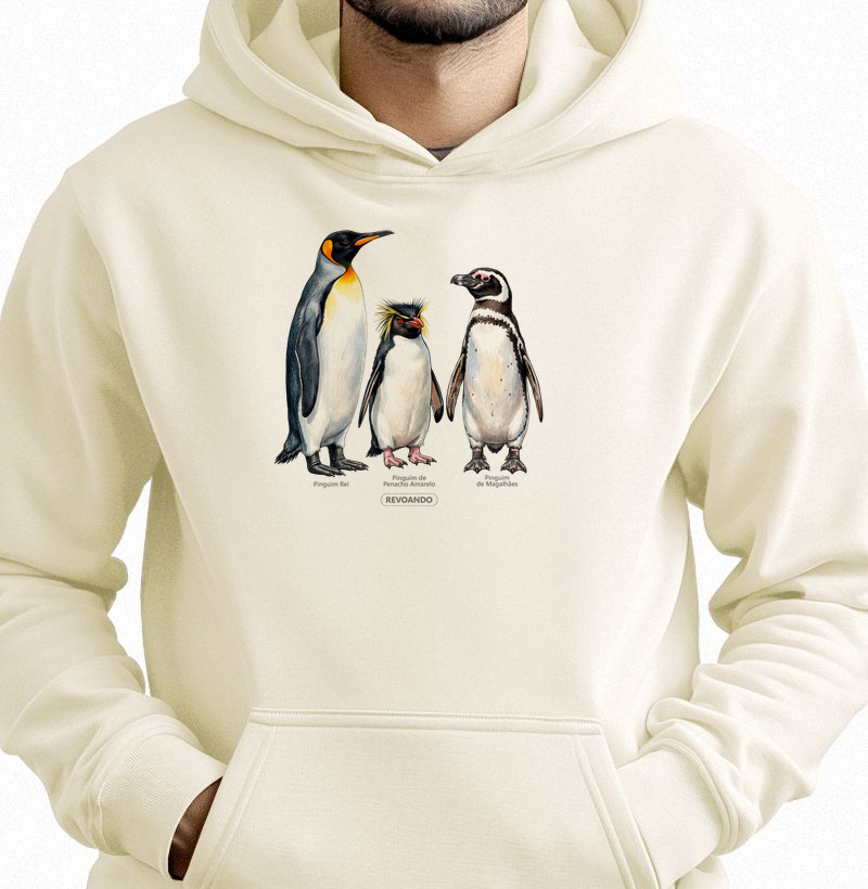 Traços Alados - Coletivo Pinguins - Moletom Hoodie - Hoodie Moletom