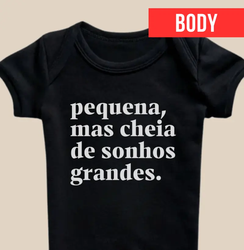 Pequena mas cheio de sonhos grandes