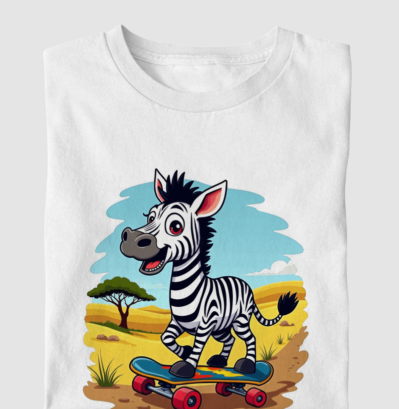 Zebra Andando de Skate