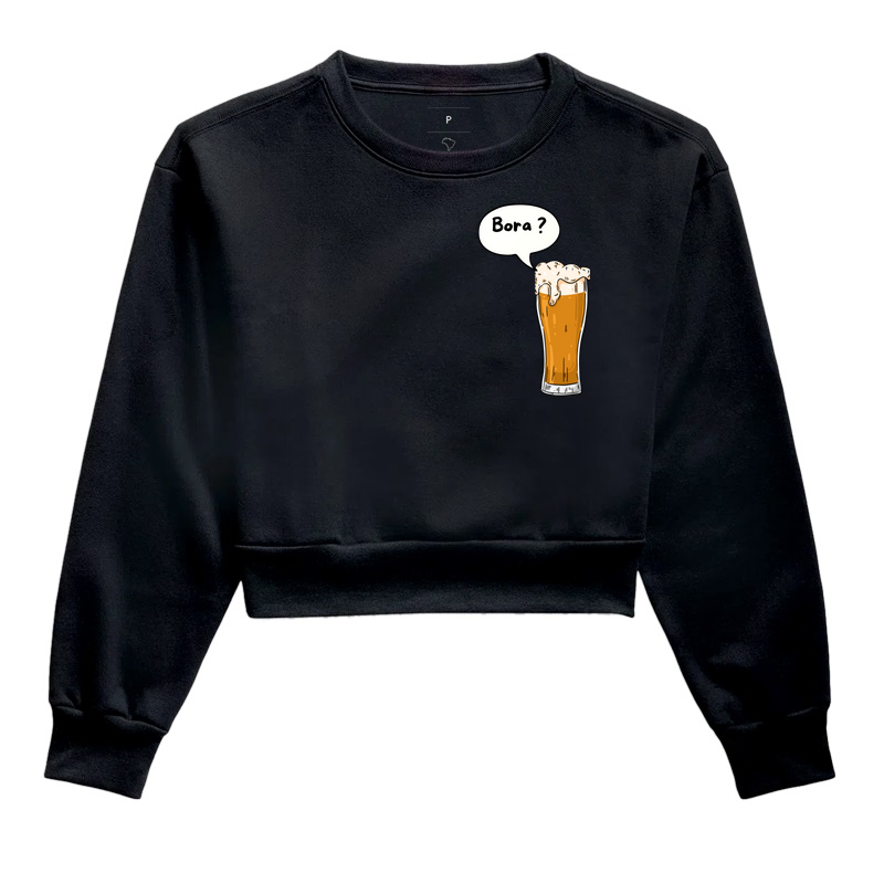 Cropped Moletom - cerveja bora 